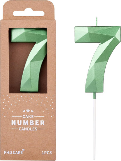 PHD CAKE 2.76 Inch Crystal Black 9 Number Birthday Candles, Black Number Candles, Cake Number Candles, Party Celebration