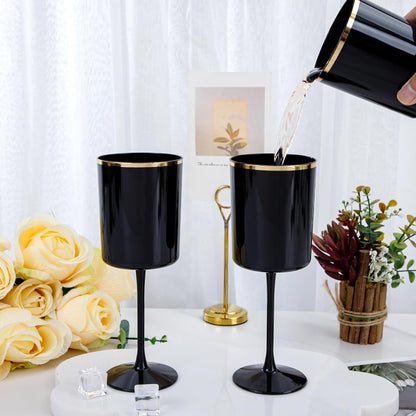 Ciaell 36 Pack Plastic Champagne Flutes - 6 Oz Disposable Champagne Glasses - Square Clear Plastic Toasting Glasses for Party Birthday Anniversary Wedding