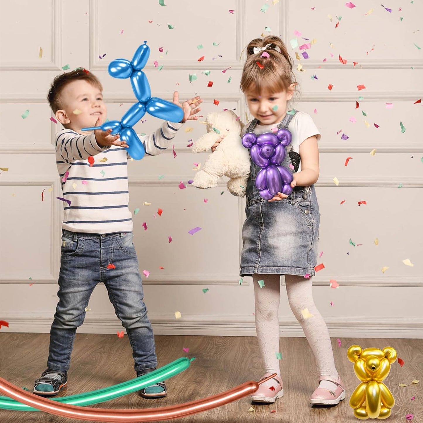 260 Balloons Clear, Thickening Long Balloons for Tying Arch, Twisting Latex Animals Magic Modeling Skinny Birthday Balloon for Kid‘s Party Wedding Decoartion Supply 100pcs
