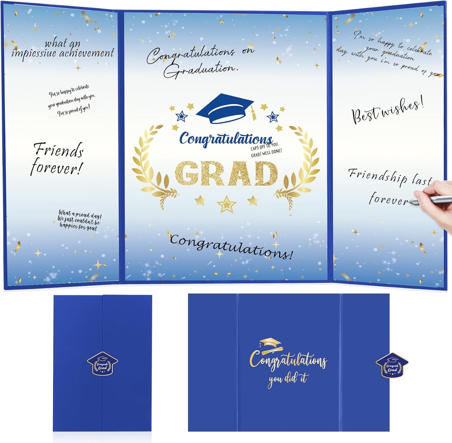 Graduation Decorations 2026, Black Gold Graduation Guest Book, Class of 2026 Grad Guestbook for Graduates Signature Congrats Grad Graduation Party Decorations Favors Supplies Gifts Idea Table Decor
