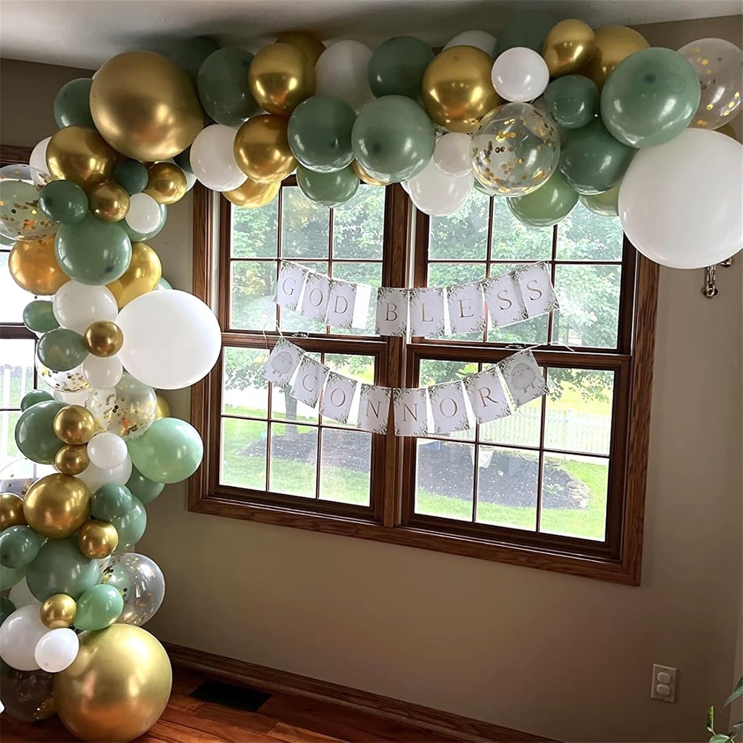 Sage Green and Dusty Pink Balloons, Retro Pink Muted Green White Gold Baby in Bloom Balloons for Girls Women Floral Fairy Wildflower Camping Birthday Woodland Baby Shower Garden Tea Party Decorations