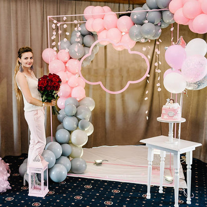 Balloon Clips(120 pcs), Tinabless Balloon Connectors for Decor Balloons Arch, Balloons Column Stand and Flowers - Birthday, Wedding, Baby Shower Party Decorations