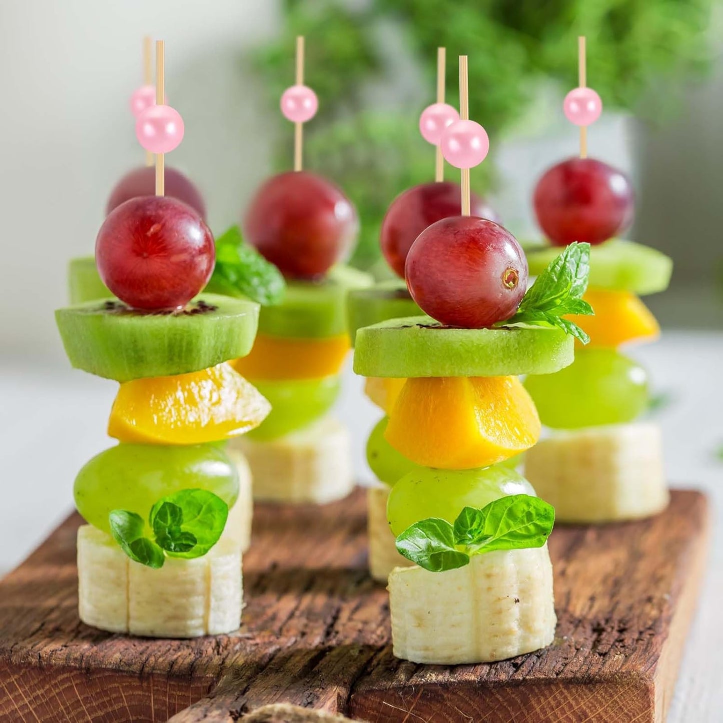 200 Pcs Cocktail Picks Long Cocktail Toothpicks Bamboo Toothpicks for Appetizers Fruits Food Skewers Sticks for Drinks Dessert Wedding Birthday Party(Fish Style)