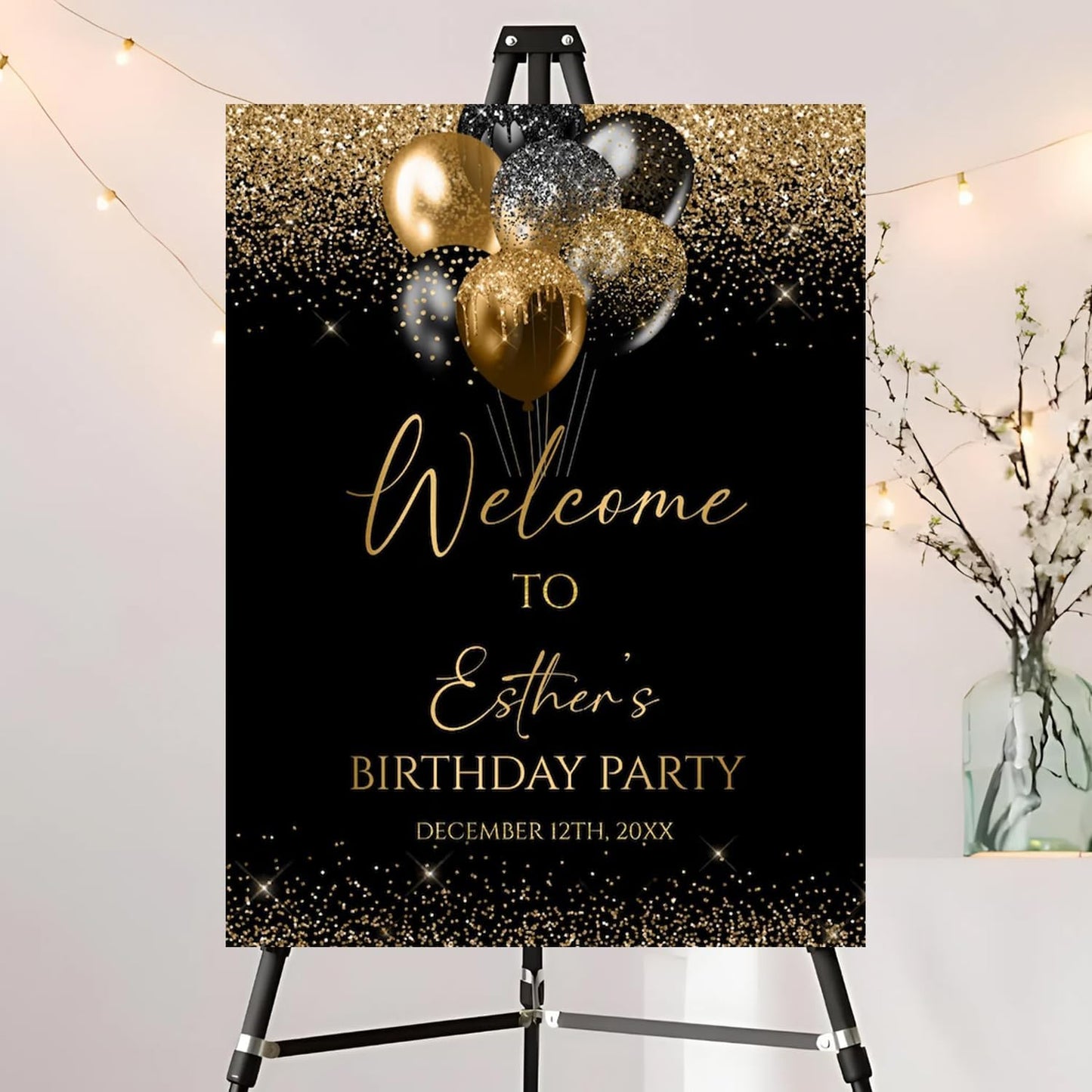 Editable Birthday Welcome Sign, Pink Bow Birthday Party Sign, Custom Birthday Signs, Welcome To Birthday Party, Birthday Party Decor, Welcome To Birthday Celebration Party Sign #12