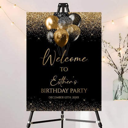 Editable Birthday Welcome Sign, Pink Bow Birthday Party Sign, Custom Birthday Signs, Welcome To Birthday Party, Birthday Party Decor, Welcome To Birthday Celebration Party Sign #12