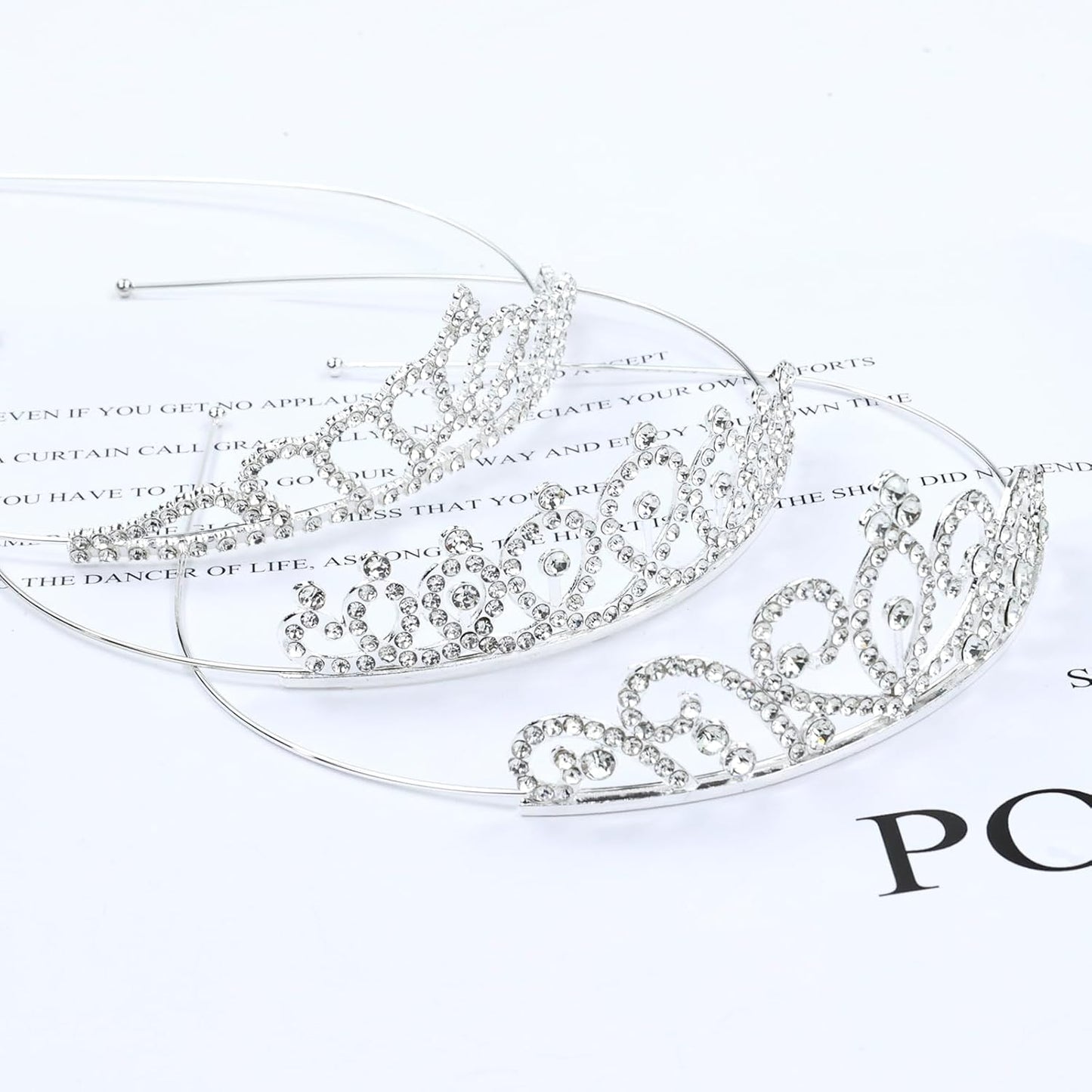 Lawie 8 Pack Birthday Tiaras, Rhinestone Crystal Princess Crowns, Silver Headbands for Women, Party Dance Homecoming Wedding Bridals
