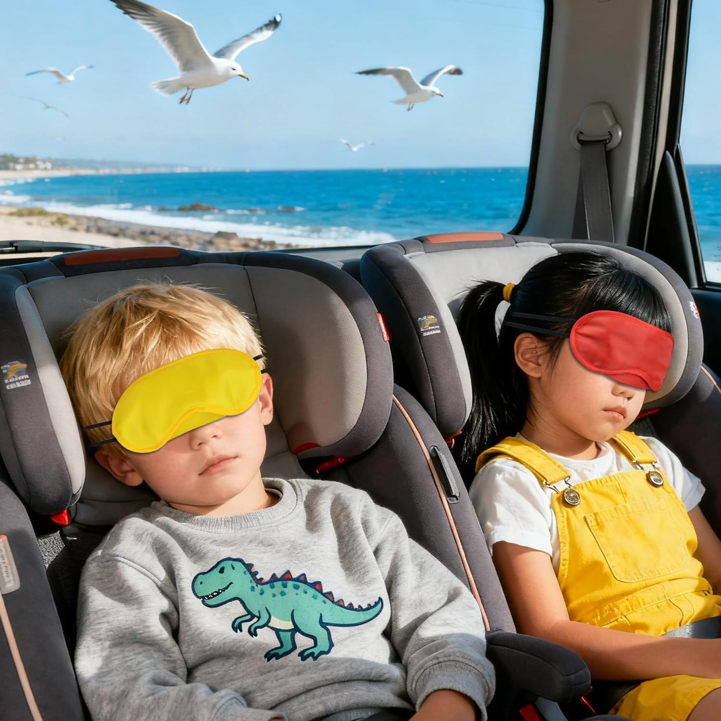 5 Pcs Sleep Mask, Eye Masks for Sleep, with Nose Pad and Elastic Strap for Blind Folds, for Adult Play, Travel Eye Mask, Sleeping, Team Building (Colorful, Medium(3.35x 7.28inch))