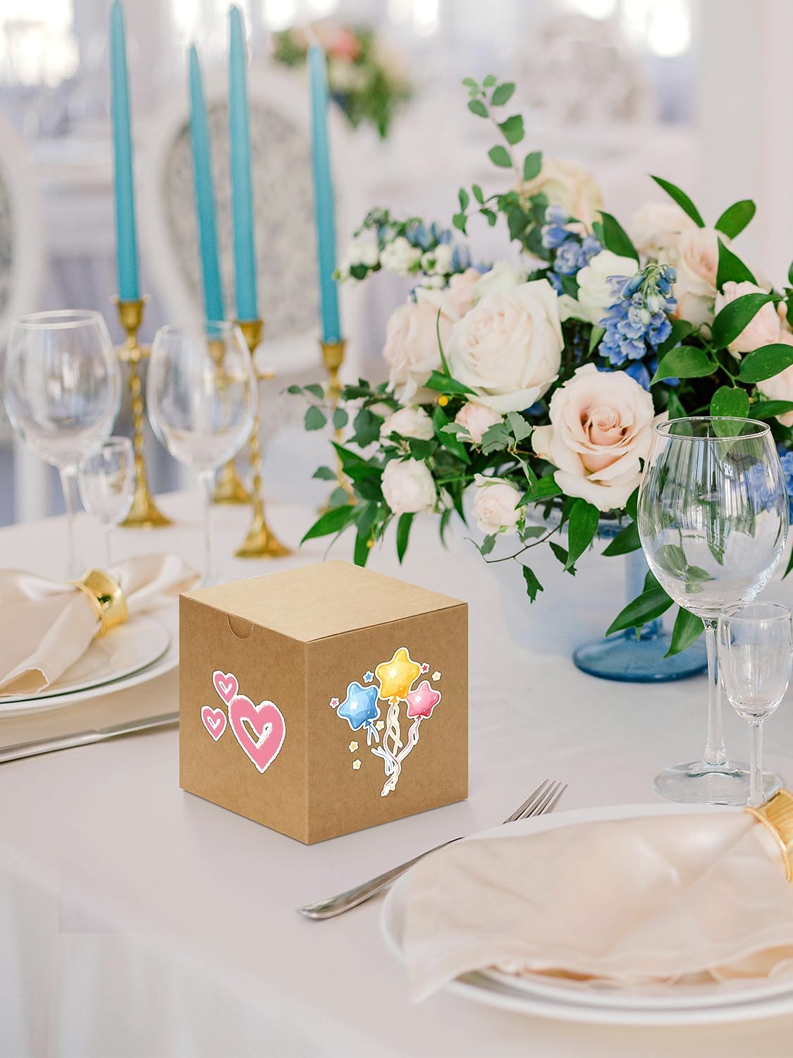 Eupako Gift Boxes 4x4x4 50 Pack White Kraft Paper Box with Lids Party Favor Boxes for Bridesmaids Proposal, Crafting, Cupcake, Wedding, Christmas