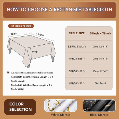 sancua Clear Plastic 100% Waterproof Tablecloth - 54 x 78 Inch - Vinyl PVC Rectangle Table Cloth Protector Oil Spill Proof Wipe Clean Table Cover for Dining Tables, Parties & Camping, Crystal Clear