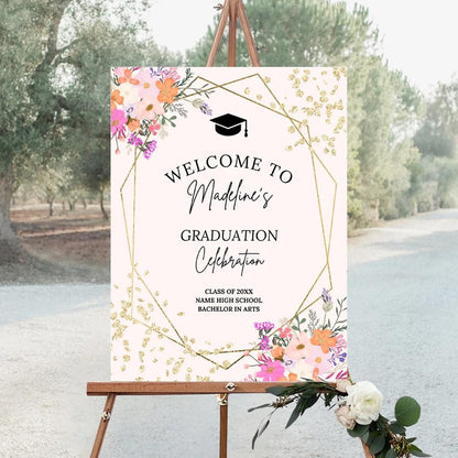Graduation Party Welcome Sign, Photo Graduation Poster, Graduation Decorations, Grad Party Sign, Grad Welcome Sign, Graduation gift for best friend, Graduation gift for daughter, sister, brother - 1