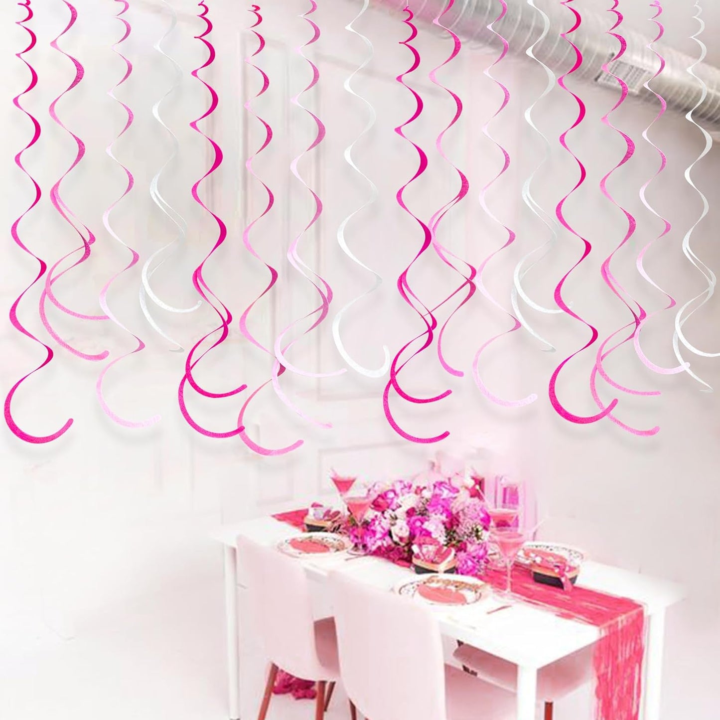36 Pcs Blue Hanging Swirl Decorations Ombre Royal Blue White Felt Swirl Streamer Spiral Ceiling Garland for Birthday Wedding Baby Shower Graduation Under The Sea Nautical Ahoy Achor Party Supplies