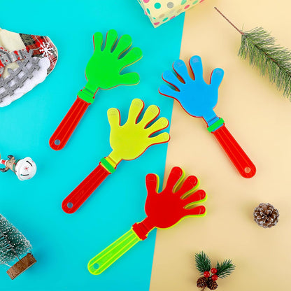 4 Pcs Hand Clappers 9 Inch Large Hand Clappers Noisemakers Cheer Noise Makers Finger Noise Makers for Sporting Events Basketball Football Game Party Favors (Mixed Colors)