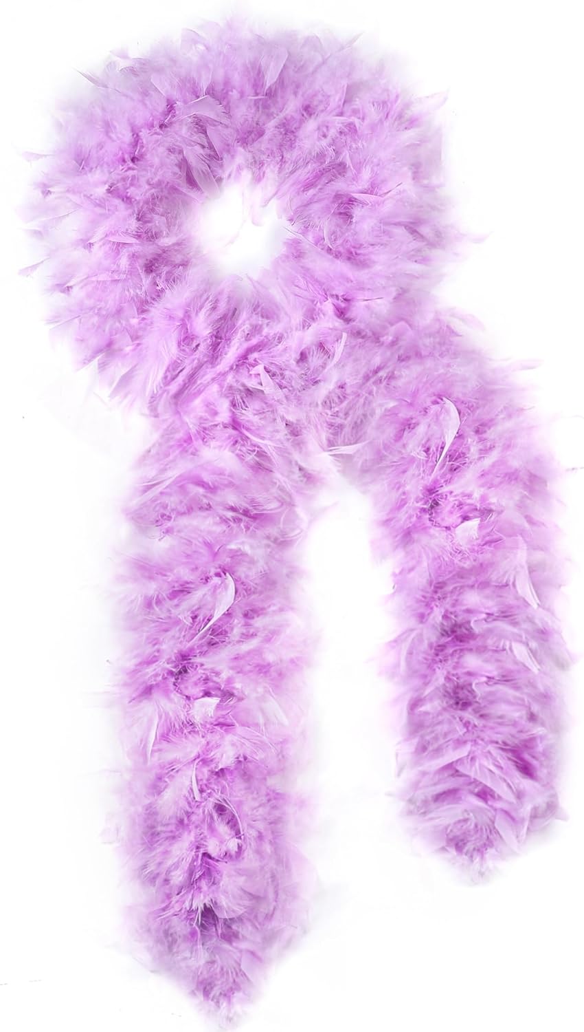 SOGUGOM Red 35g Feather Boas - 2 Yards Boa Feathers for Party, Wedding, Centerpieces, Concert, Costume and Christmas Tree(Red)
