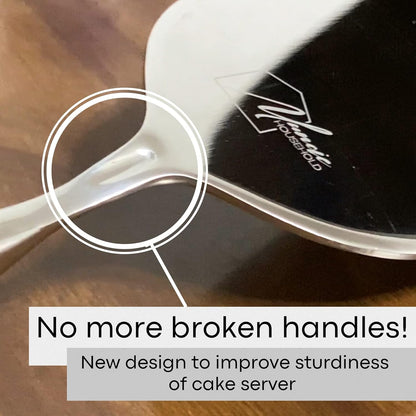 Cake Knife And Cake Server Set - Stylish, Classic, Sturdy - Fit For All Occasions - Wedding, Birthday, Everyday Use - Stainless Steel With Ergonomic Handle