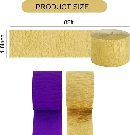 BEISHIDA 8 Rolls Red Yellow Blue and Green Crepe Paper Streamers for Carnival Circus Sesame Street Paw Party Decorations, Birthday DIY Craft Paper(1.8 Inch x 82 Ft/Roll)
