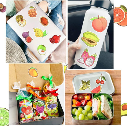 QTL Neon Stickers for Teens & Students Prizes, Waterproof Vinyl Party Favor Stickers, School Rewards, Water Bottle and Laptop, 50PCS - Colors B