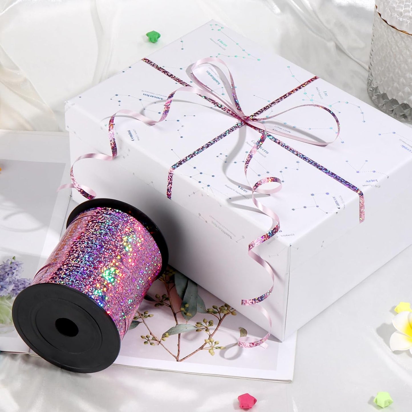 Rose Gold Curling Ribbon - 500 Yard Shiny Metallic Curling Ribbon for Gift Wrapping, Balloons, Birthdays & Parties