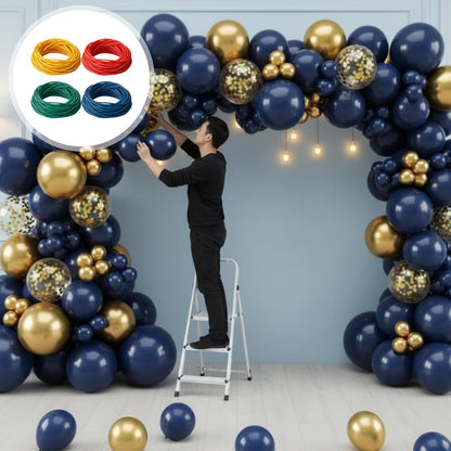 LemonRoad 200 Pcs Black Rubber Bands for Balloon Arch Elastic Tying Bands for Balloon Garland Background Curtain Decoration Fixing and Connecting 3.15 Inch Folded Length