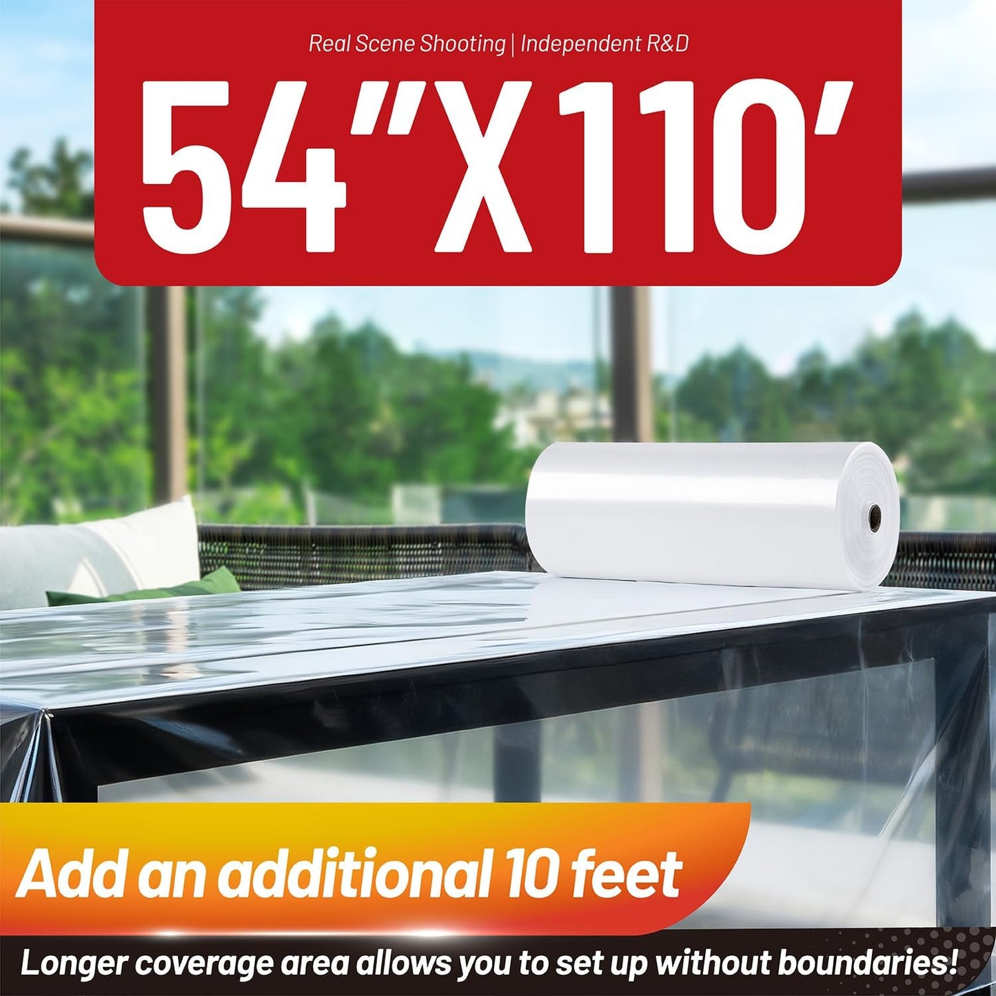 Plastic Table Cloth, 310 Ft X 54 in Disposable Tablecloth White Plastic Tablecloth with Any Cut Sliding Cutters Premium Table Cover Roll for Picnics, Parties, Birthdays, Weddings