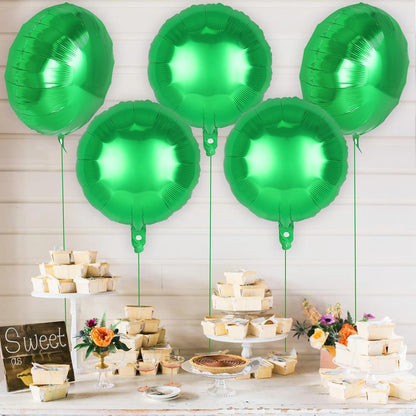 20 Pcs Black Round Shaped Balloons,18 Inch Round Foil Balloon,Giant Round Mylar Balloon Helium Balloons for Birthday Party Baby Shower Wedding Decorations (Black)
