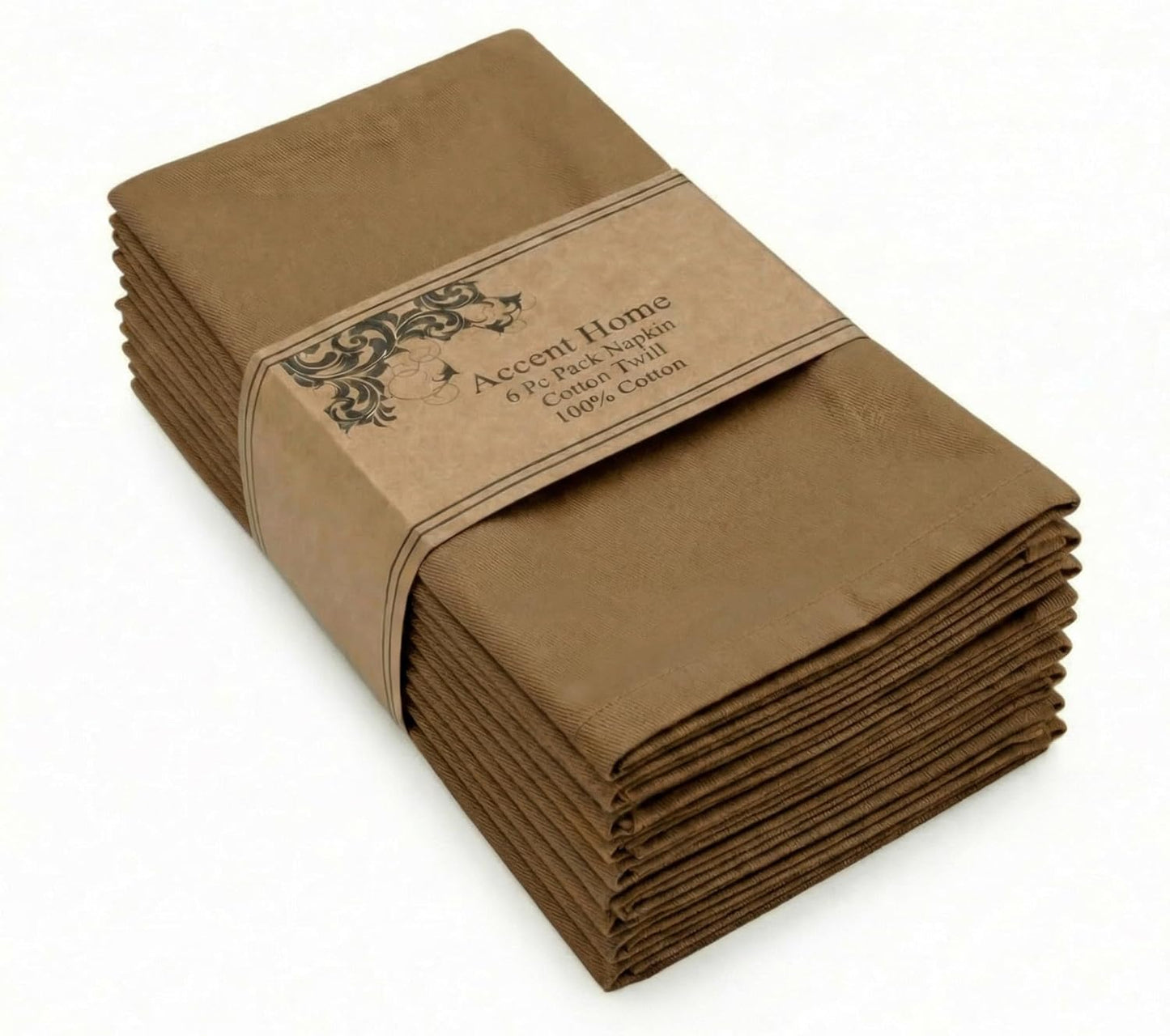 ACCENTHOME Natural Cotton Linen Napkin Set of 12 18x18 inch Dinner Napkins - Washable Soft Premium Hotel Quality Reusable Hemmed Edges Napkins Perfect Table Linens for Family Dinners, Weddings