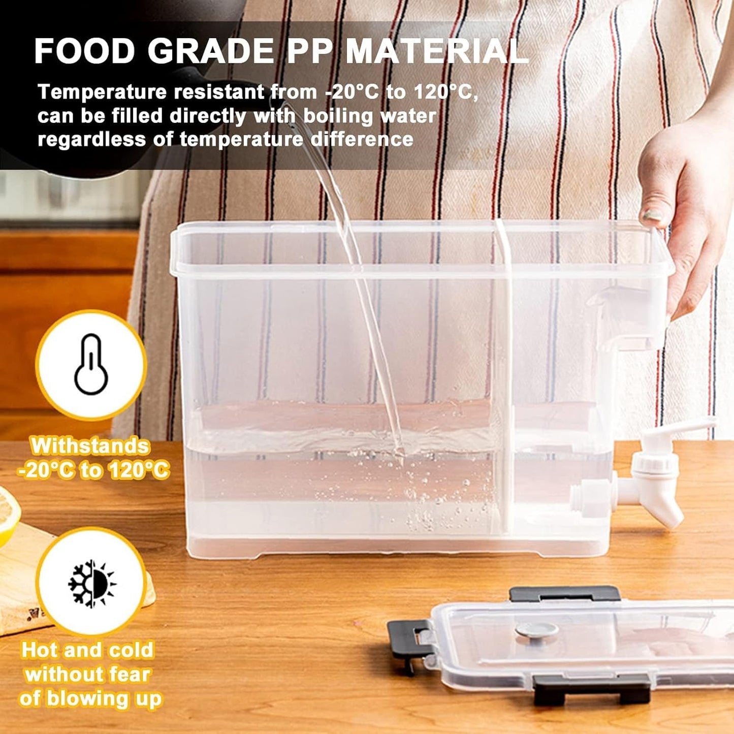 0.9 Gallon Drink Dispenser with Spigot, fridge water dispenser,drink dispenser for parties Juice Dispenser for Fridge, Plastic Lemonade Dispenser for Water, Milk, Beer, Outdoor Party