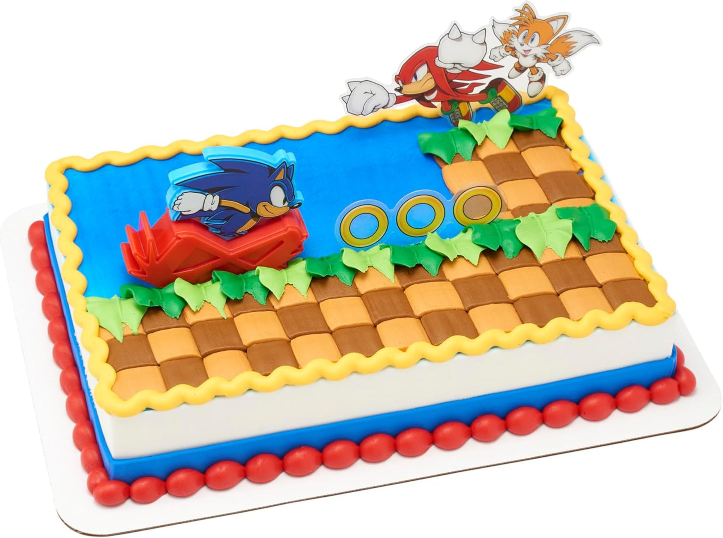 DecoPac Sonic the Hedgehog Rings, Cupcake Decorations Featuring Sonic, Tails, and Shadow - 24 Pack
