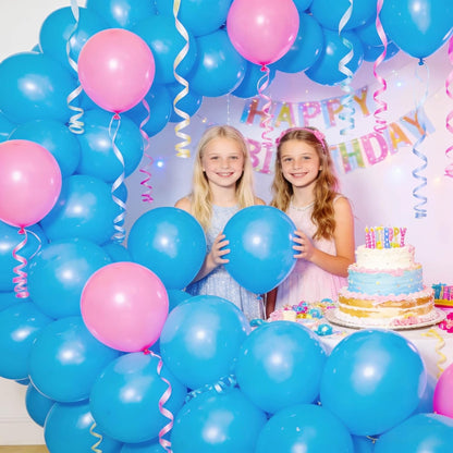 110pcs Black Balloon 12 inch, Black Latex Balloons for Birthday Party Baby Shower Wedding(with 2 Ribbons). - Colors B