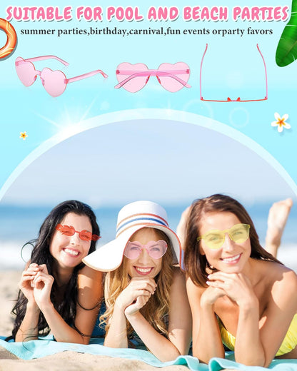 Kanayu 12 Pcs Mixed Style Rimless Sunglasses Retro Party Favors Eyewear for Bachelor Party Photoshoot Costume Accessories