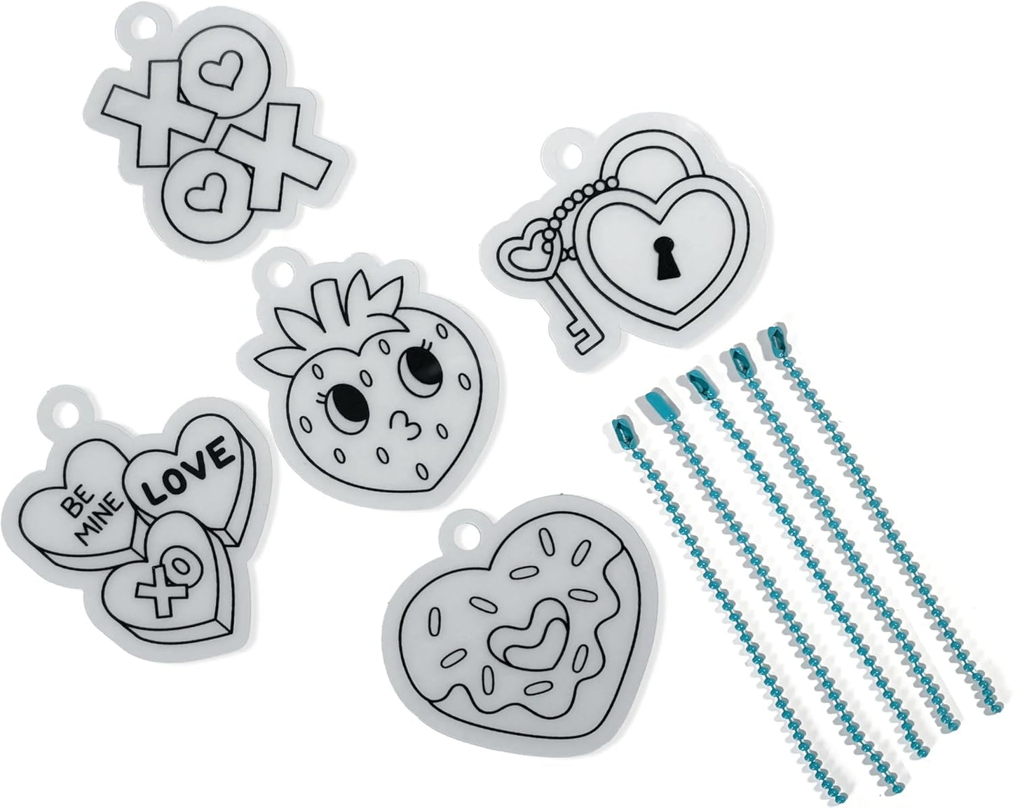 Ooly x Peanuts Snoopy 34 PC DIY Shrinking Art Kit for Kids with Markers, 20 Plastic Pre Cut Charms and More, No Mess Creative Activity Jewelry Making Kit