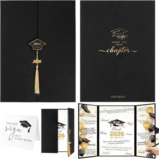 kockuu 2026 Graduation Guest Book Signature Board, Pink Class of 2026 Graduation Sign in Book to Sign Decor for Grad Party High School College Grad Gifts