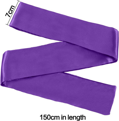 Hestya 2 Pack Sleeping Mask Satin Eye Mask (Black Red) Blindfold, 150 cm
