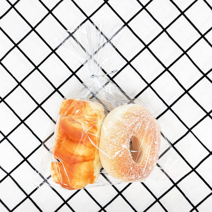 XLSFPY 100PCS Clear Cellophane Bags, 5x7 Small Treat Bags with Ties, Cake Pop Bags, Candy Bags, Goodie Bags, Rice Crispy Treat Bags, Clear Bags for Favors Birthday Party (5'' x 7'')