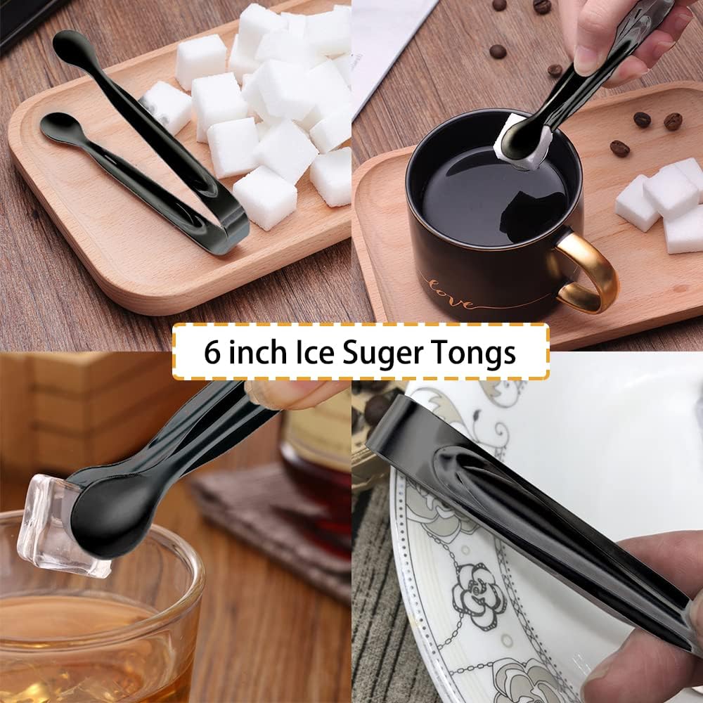 11 PCS Serving Utensils, Large Stainless Steel Spoons Forks Tongs, Pie Server, Great for Hostess Buffet Catering Banquet Party, Silver