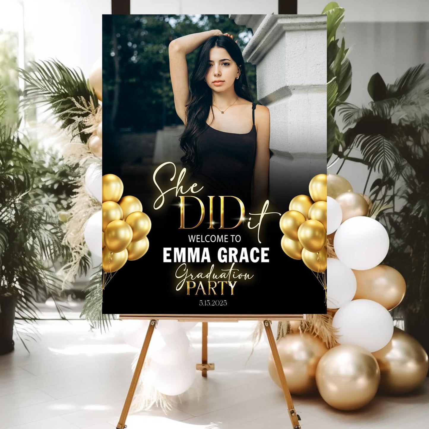 Personalized 2026 Graduation Party Welcome Sign, Minimalist Grads Decor, Class of 2026 Graduation Party Poster, Custom Graduation Party Sign, Congrats Grad Decorations Design 2