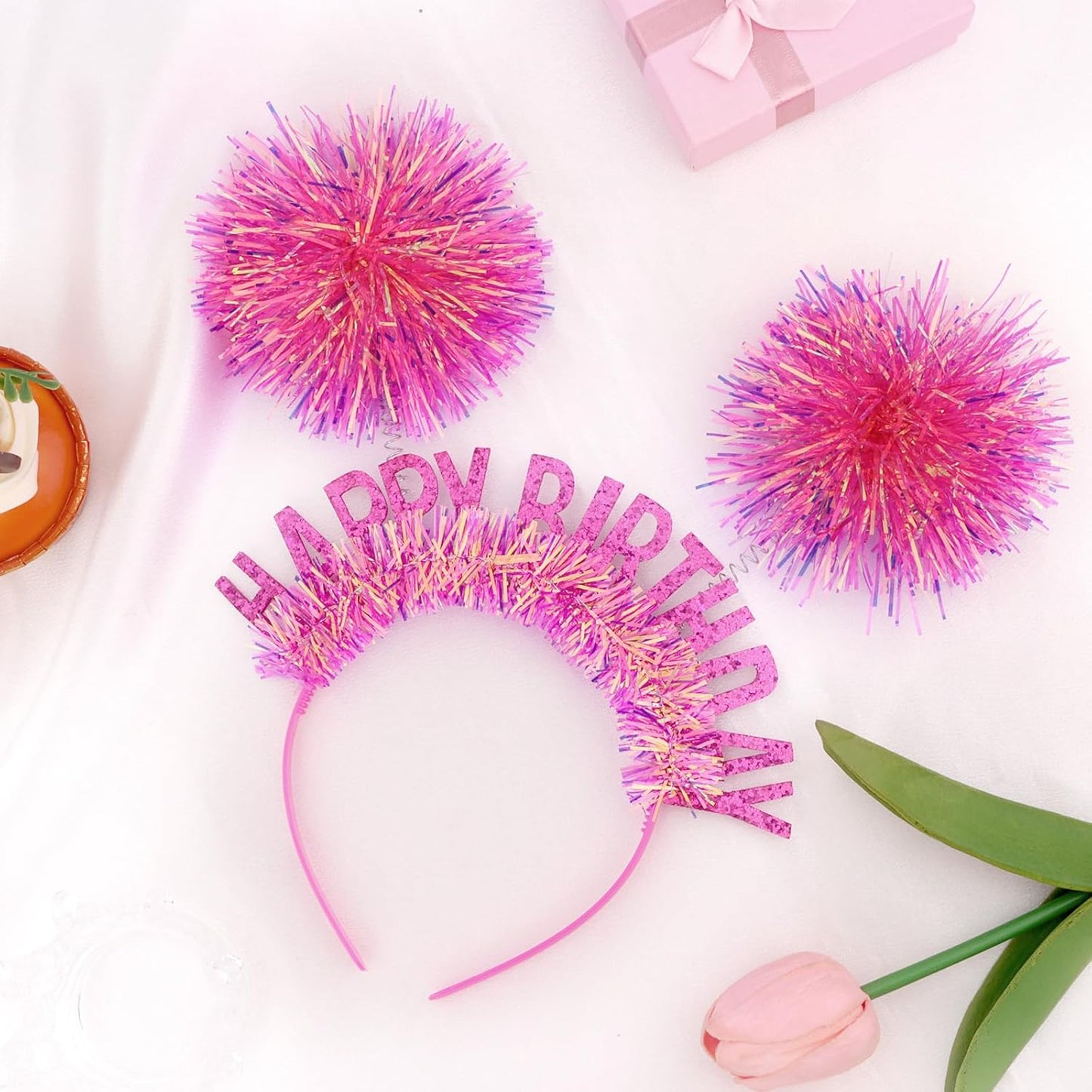 CAVETEE Happy Birthday Crown and Tiara for Women & Girls Party Decorations Gifts