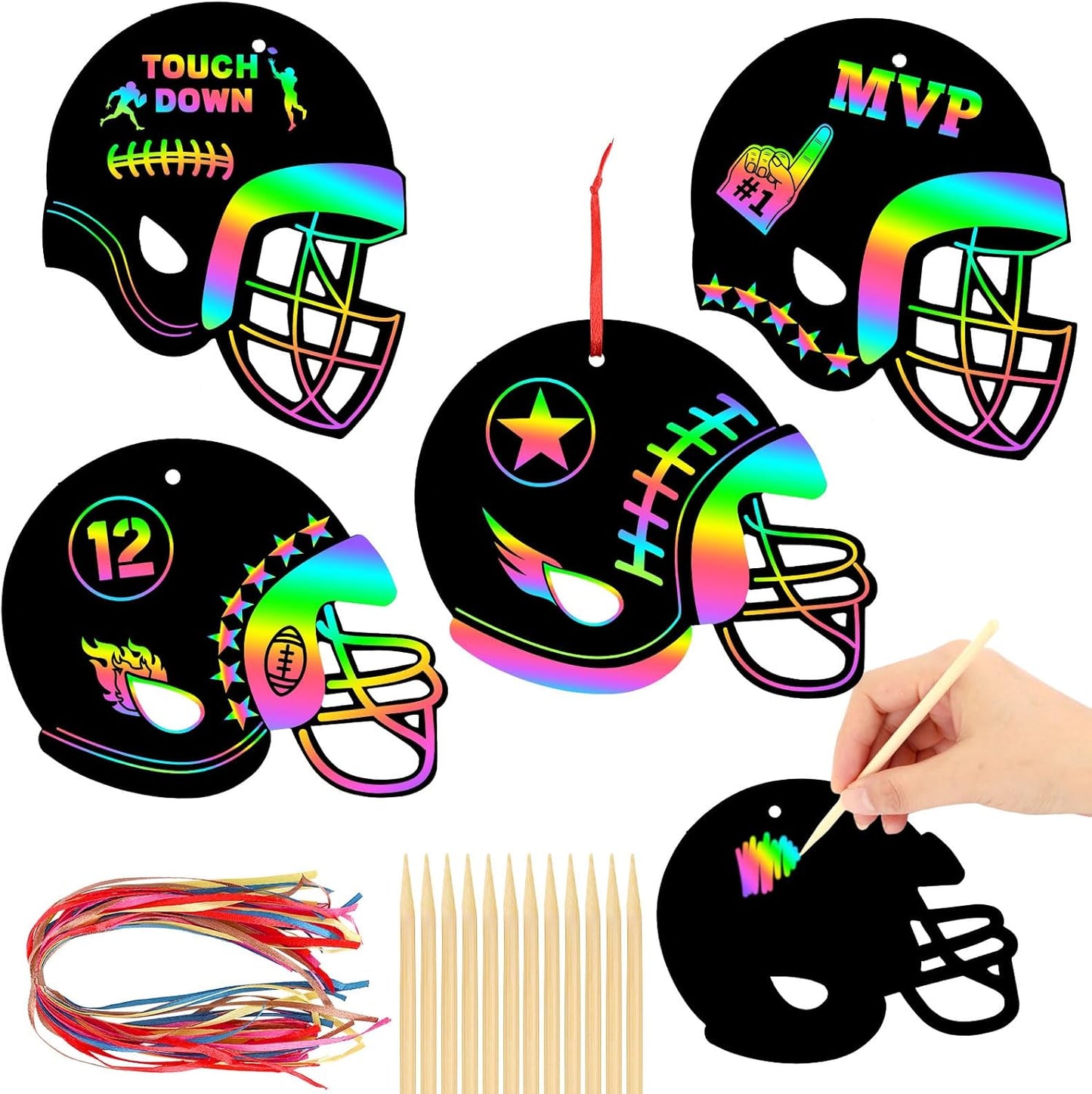 JULMELON 36 PCS Ocean Crafts, Rainbow Scratch Art Under The Sea Party Favors DIY Magic Color Summer Ocean Animals Scratch Cards for Summer Party Favors School Activities
