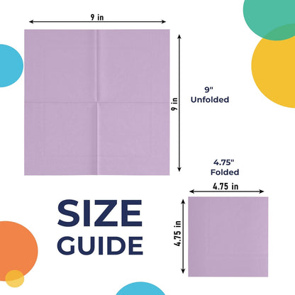 Party Solids Purple Paper Napkins Disposable Everyday 50 Pcs 2 Ply Purple Dinner Napkins Paper Everyday For Parties & Party Supplies