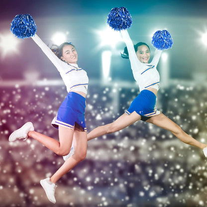 Yunsailing 96 Pcs Homecoming Noisemakers Team Spirit Accessories for Game Day Include Hand Clappers Cheerleading Pom Pom Thunder Stick Cheer Party Blower Plastic Whistle for Sport Fans(Gold)