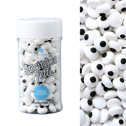 Sweets Indeed Dye-Free Candy Eyeball Sprinkles, 2.92 oz | Edible Sugar Eyeball Decorations for Cookies, Cupcakes & Cakes | No Artificial Dyes