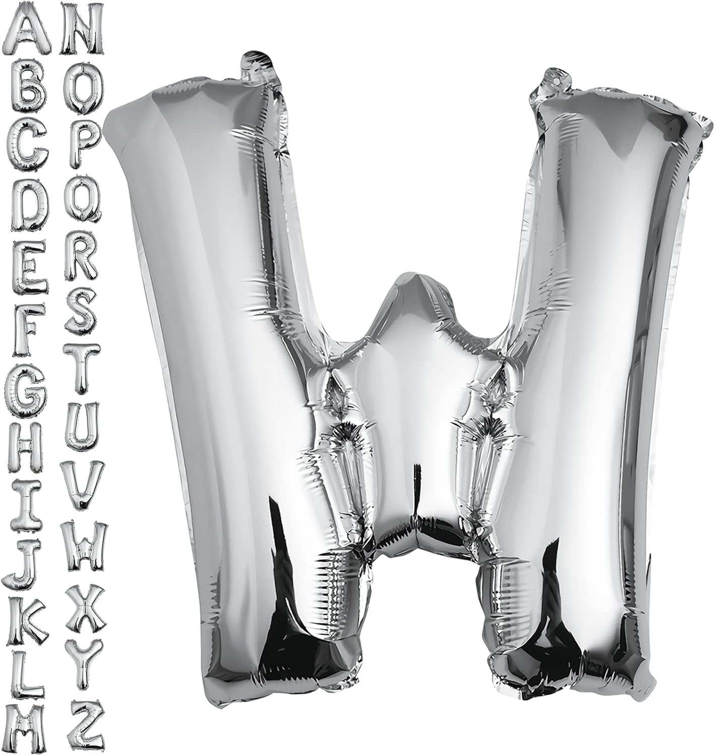40 inch Silver Letter A Balloon, Big Size Alphabet Foil Mylar Helium Balloons for Birthday Party Celebration Wedding Anniversary Baby Shower Decorations Supplies Alphabet A