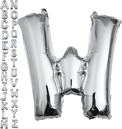 40 inch Silver Letter A Balloon, Big Size Alphabet Foil Mylar Helium Balloons for Birthday Party Celebration Wedding Anniversary Baby Shower Decorations Supplies Alphabet A