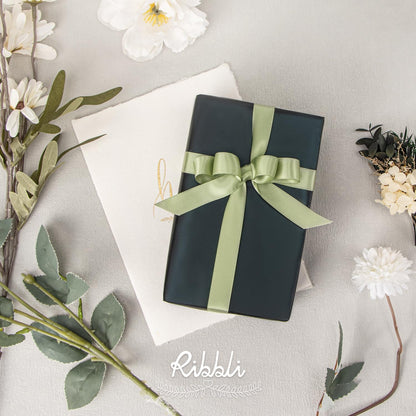 Ribbli Double Faced White Satin Ribbon,3/8” x Continuous 25 Yards,Fabric Ribbon use for Bows Bouquet,Gift Wrapping,Floral Arrangement