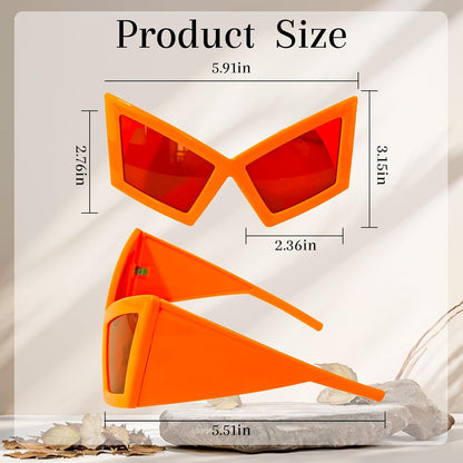 Funny Oversized Party Glasses Sunglasses Max Width 5.9", Hilarious Costume Accessories for Birthdays, Dance Parties