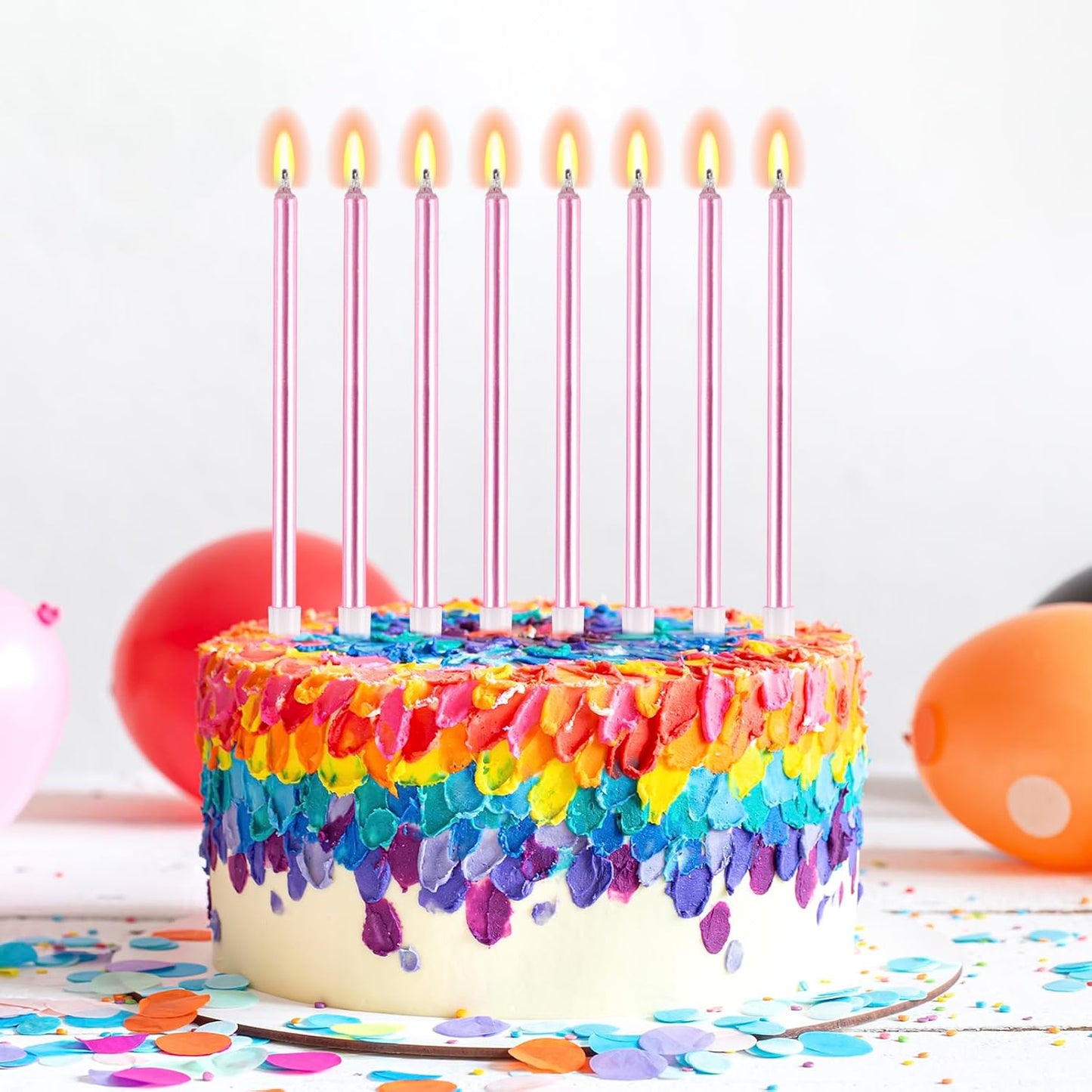 BEAN LIEVE 30-Count Champagne Gold Long Thin Metallic Birthday Candles, Cake Candles, Birthday Parties, Wedding Decorations, Party Candles, Cake Decorations