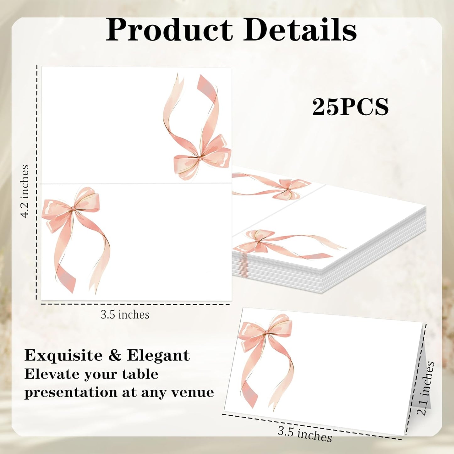 Mermaid Place Cards for Table Setting, 2 x 3.5" Escort Cards, 25 Under The Sea Tent Cards Food Label for Dinner Party, Wedding, Bridal Shower, Baby Shower, Birthday Party Supplies