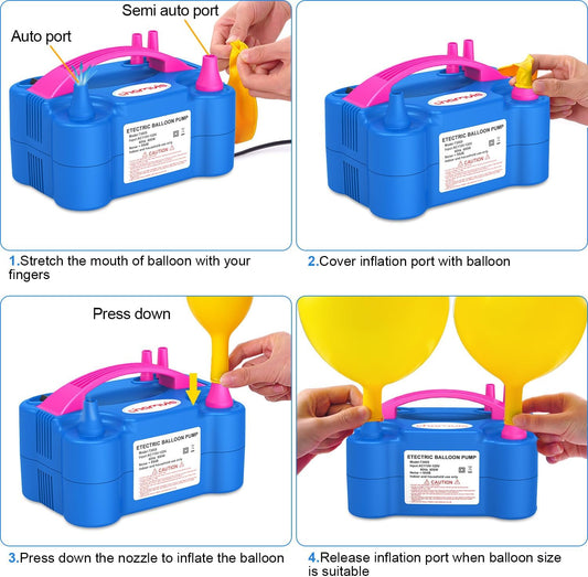 Chamvis Balloon Pump Electric, 110V 600W Balloon Pump Inflate, Air Pump for Balloons: Balloon Blower Machine for Fast and Easy Filling Balloons