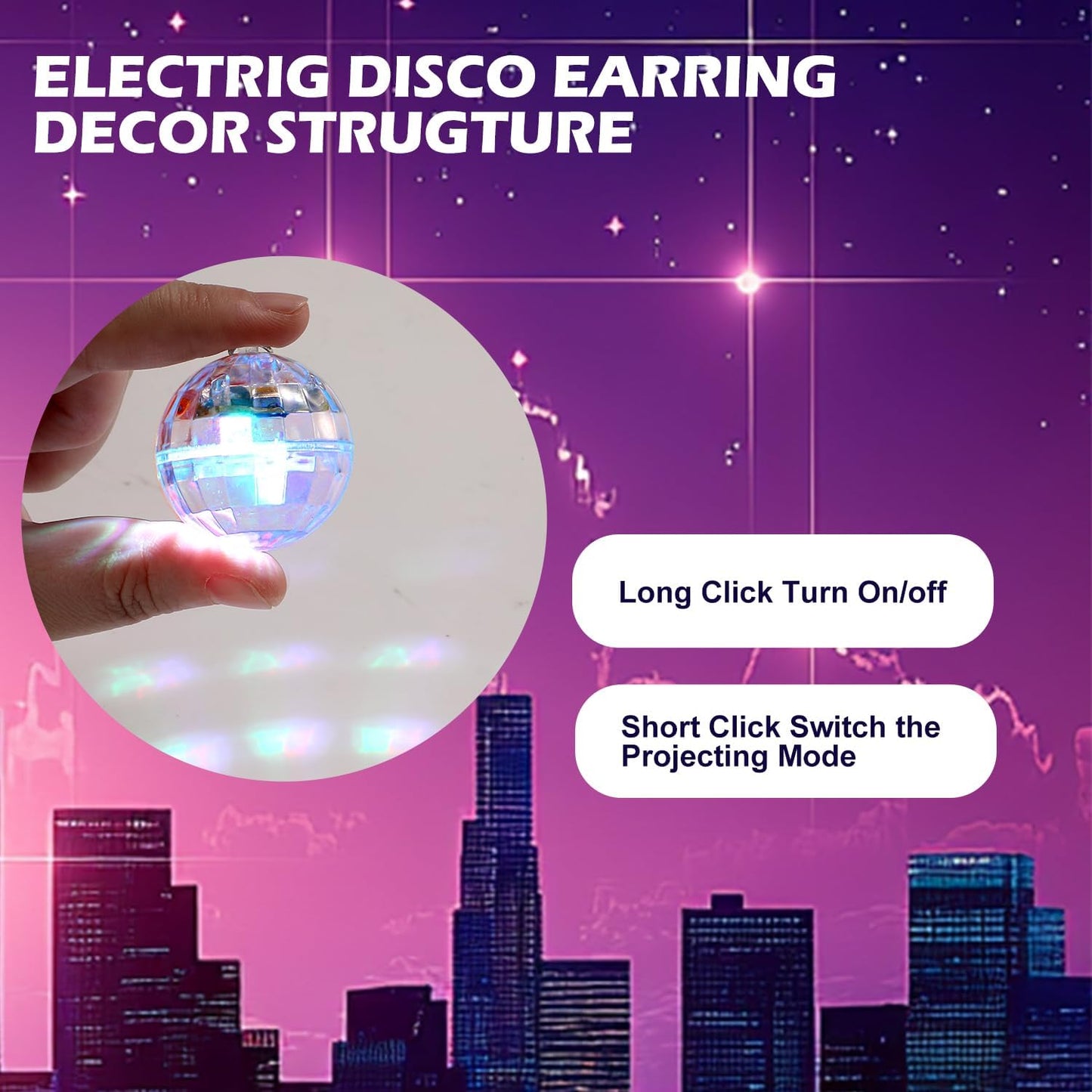 Light Up LED Necklaces for Women - 16 Color Changing USB Rechargeable Flashing Pendant, Disco Party Rave Festival Jewelry, Electronic Light Up Necklace