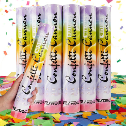 Confetti Cannon Party Poppers Gold,(6 pack) YESHOW Confetti Shooters Blaster for Birthday Graduation Wedding Christmas New Year’s Eve and Valentine's Day Any Celebrations