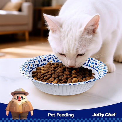 JOLLY CHEF 12 oz Paper Bowls 200 Count, Soak-Proof, Heavy Duty Small Disposable Bowls Bulk for Snacks, Desserts, Breakfast, Lunch, and Party Use
